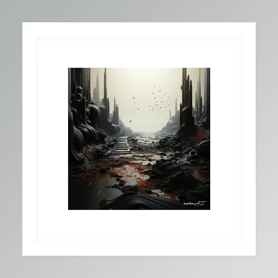 Steady Resolve – River Run - Red Wall Art | River Run - Red Series - Image 2