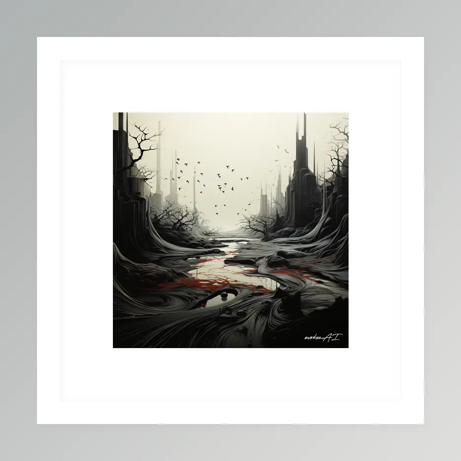 Held in Motion – River Run - Red Wall Art | River Run - Red Series - Image 2