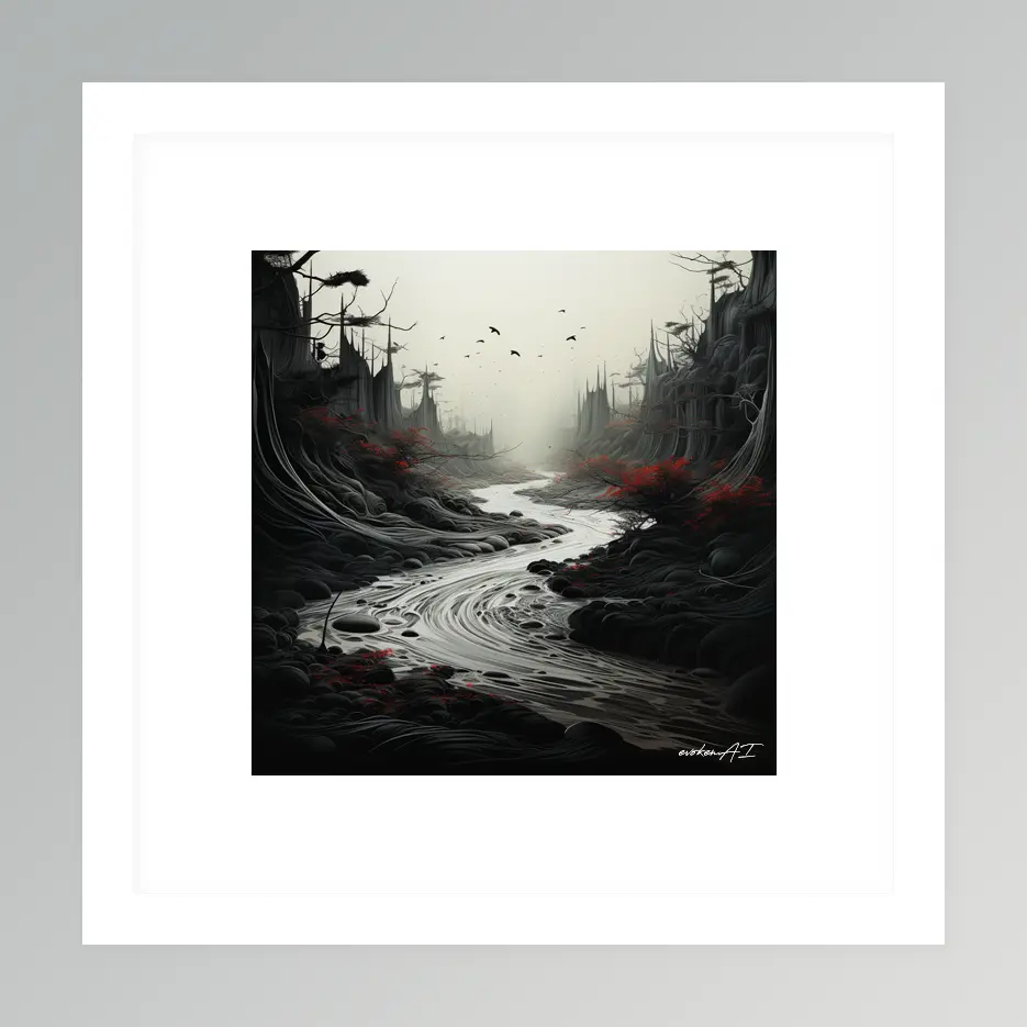 Deep Presence – River Run - Red Wall Art | River Run - Red Series - Image 2