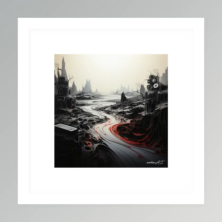 Unbroken Line – River Run - Red Wall Art | River Run - Red Series - Image 2