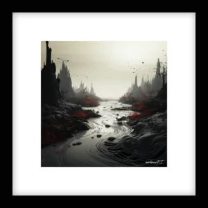 Weightless – River Run - Red Wall Art | River Run - Red Series