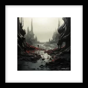 Between Moments – River Run - Red Wall Art | River Run - Red Series