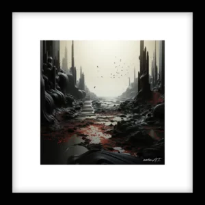 Steady Resolve – River Run - Red Wall Art | River Run - Red Series