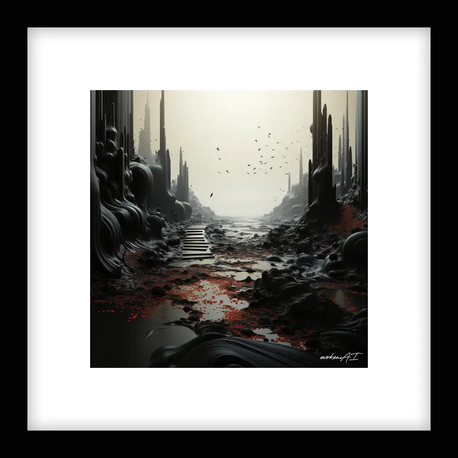 Steady Resolve – River Run - Red Wall Art | River Run - Red Series