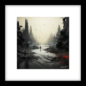 Still Balance – River Run - Red Wall Art | River Run - Red Series