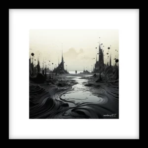 Quiet Force – River Run - Red Wall Art | River Run - Red Series
