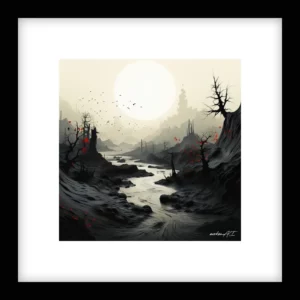 Still Balance – River Run - Red Wall Art | River Run - Red Series