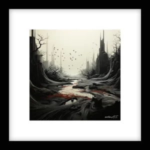 Held in Motion – River Run - Red Wall Art | River Run - Red Series