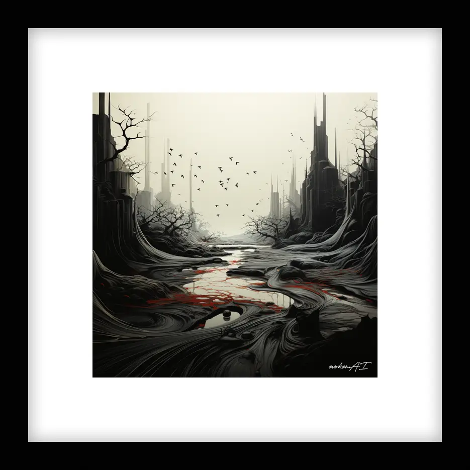 Held in Motion – River Run - Red Wall Art | River Run - Red Series