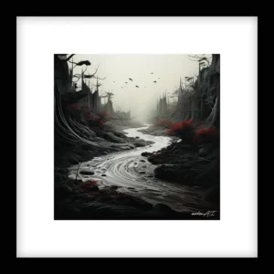 Deep Presence – River Run - Red Wall Art | River Run - Red Series
