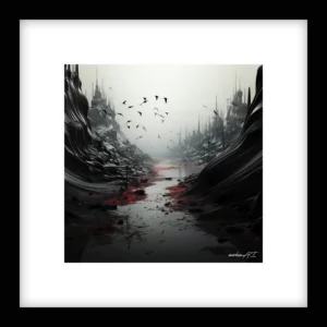 Weightless – River Run - Red Wall Art | River Run - Red Series
