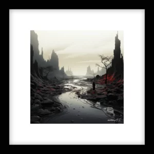Between Moments – River Run - Red Wall Art | River Run - Red Series