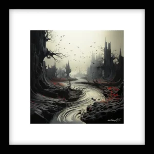Subtle Current – River Run - Red Wall Art | River Run - Red Series