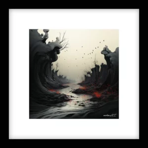Quiet Force – River Run - Red Wall Art | River Run - Red Series