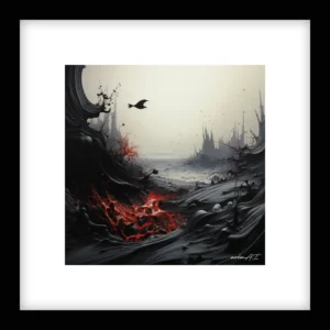 Enduring Light – River Run - Red Wall Art | River Run - Red Series