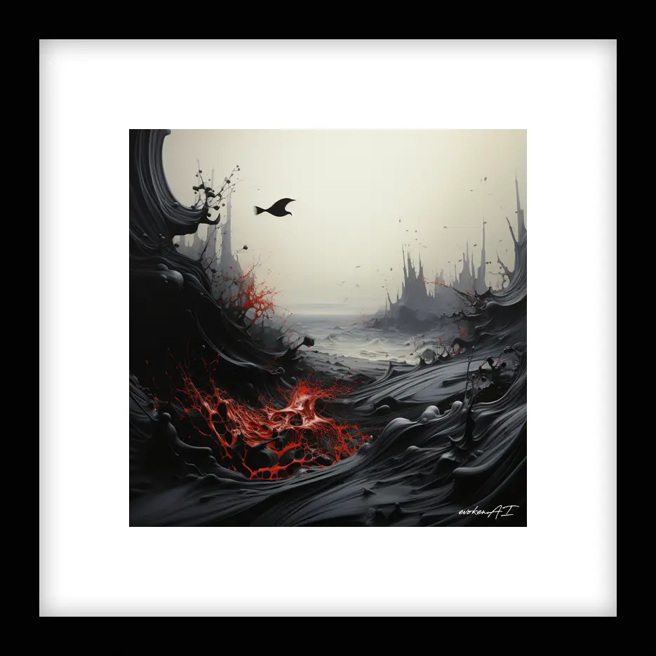 Enduring Light – River Run - Red Wall Art | River Run - Red Series