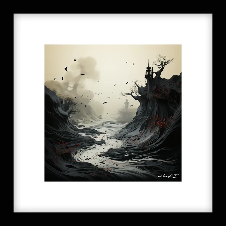 Deep Presence – River Run - Red Wall Art | River Run - Red Series