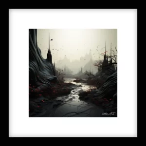 Unbroken Line – River Run - Red Wall Art | River Run - Red Series