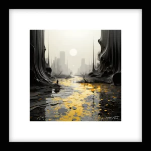 Weightless – River Run - Yellow Wall Art | River Run - Yellow Series