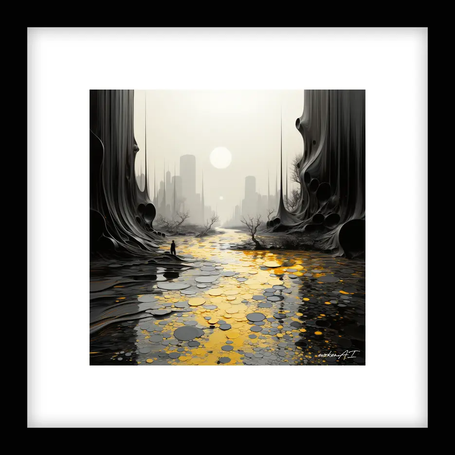Weightless – River Run - Yellow Wall Art | River Run - Yellow Series