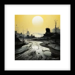 Between Moments – River Run - Yellow Wall Art | River Run - Yellow Series