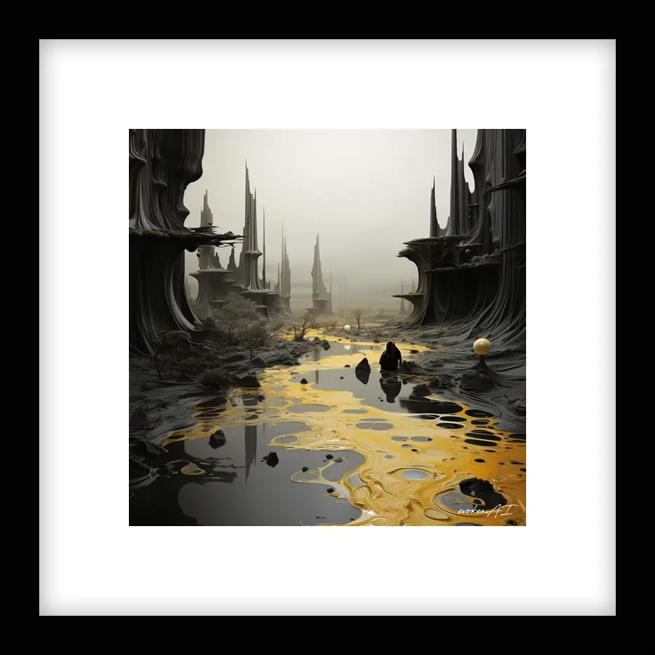 Steady Resolve – River Run - Yellow Wall Art | River Run - Yellow Series