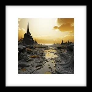 Subtle Current – River Run - Yellow Wall Art | River Run - Yellow Series