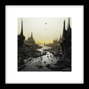 Silent Drift – River Run - Yellow Wall Art | River Run - Yellow Series