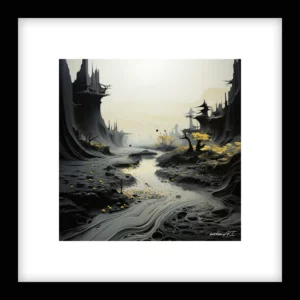Deep Presence – River Run - Yellow Wall Art | River Run - Yellow Series