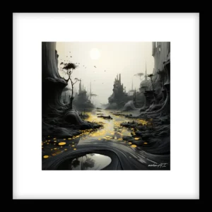 Calm Ascent – River Run - Yellow Wall Art | River Run - Yellow Series
