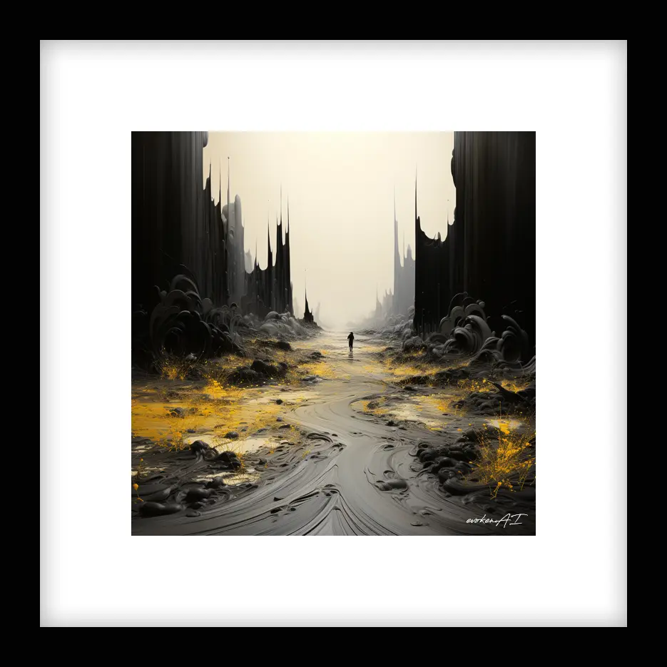Subtle Current – River Run - Yellow Wall Art | River Run - Yellow Series
