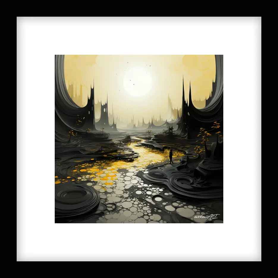Quiet Force – River Run - Yellow Wall Art | River Run - Yellow Series