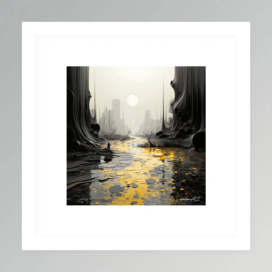 Weightless – River Run - Yellow Wall Art | River Run - Yellow Series - Image 2