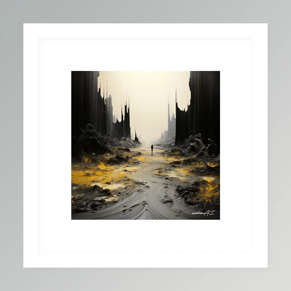 Subtle Current – River Run - Yellow Wall Art | River Run - Yellow Series - Image 2